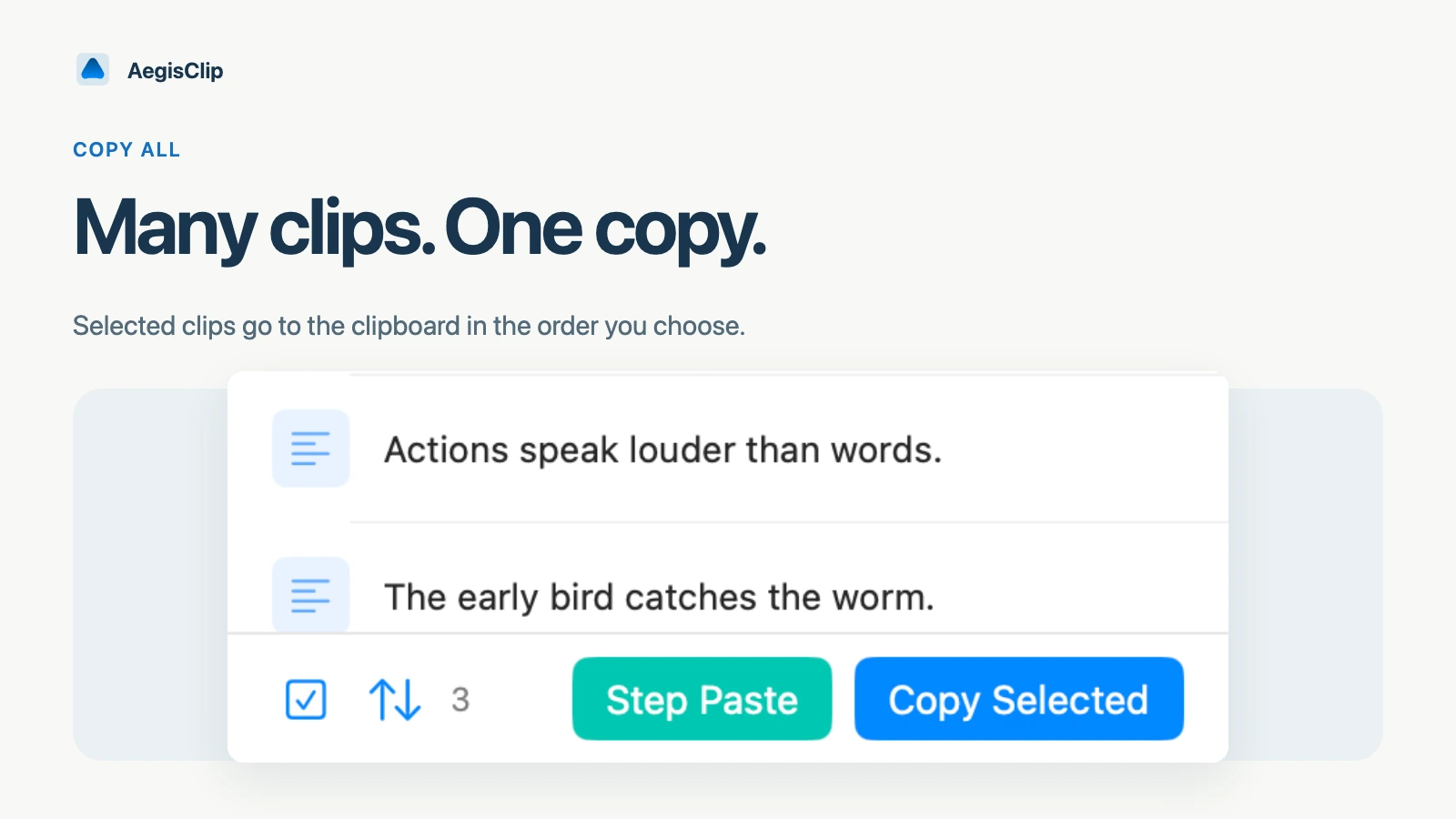 Copy Multiple Clipboard Items