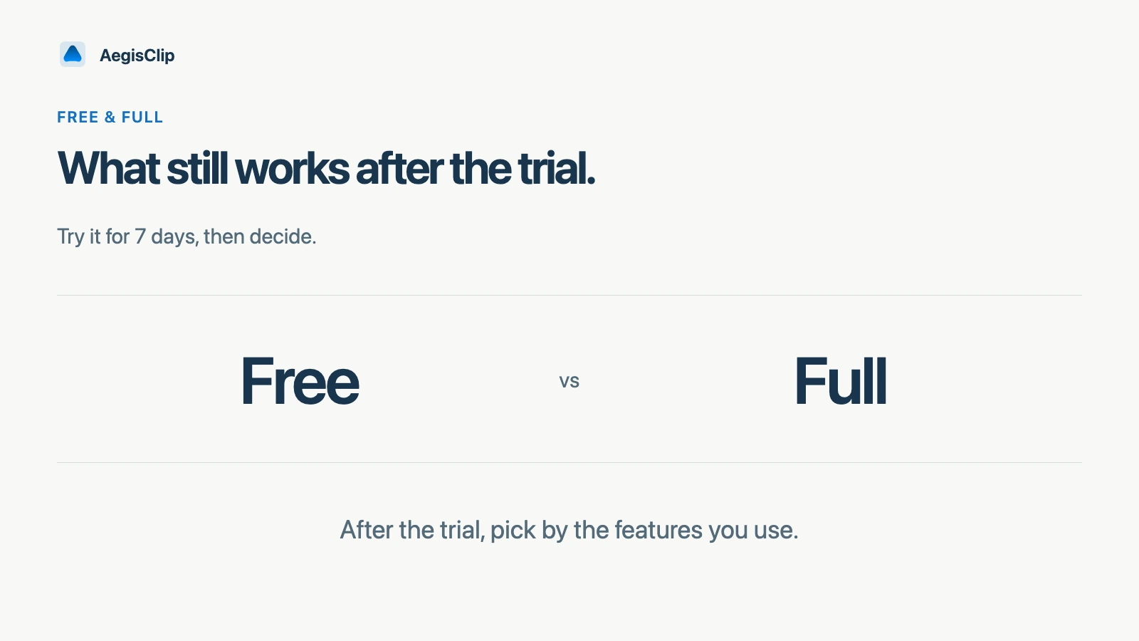 AegisClip Free vs Full Version: What Works After the Trial, and Is the Upgrade Worth It?