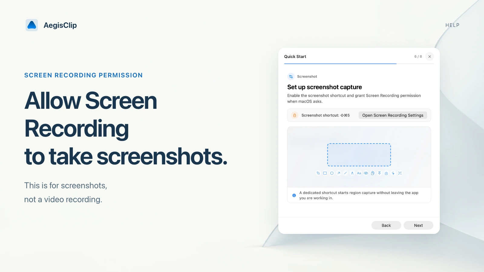 AegisClip Screen Recording Permission