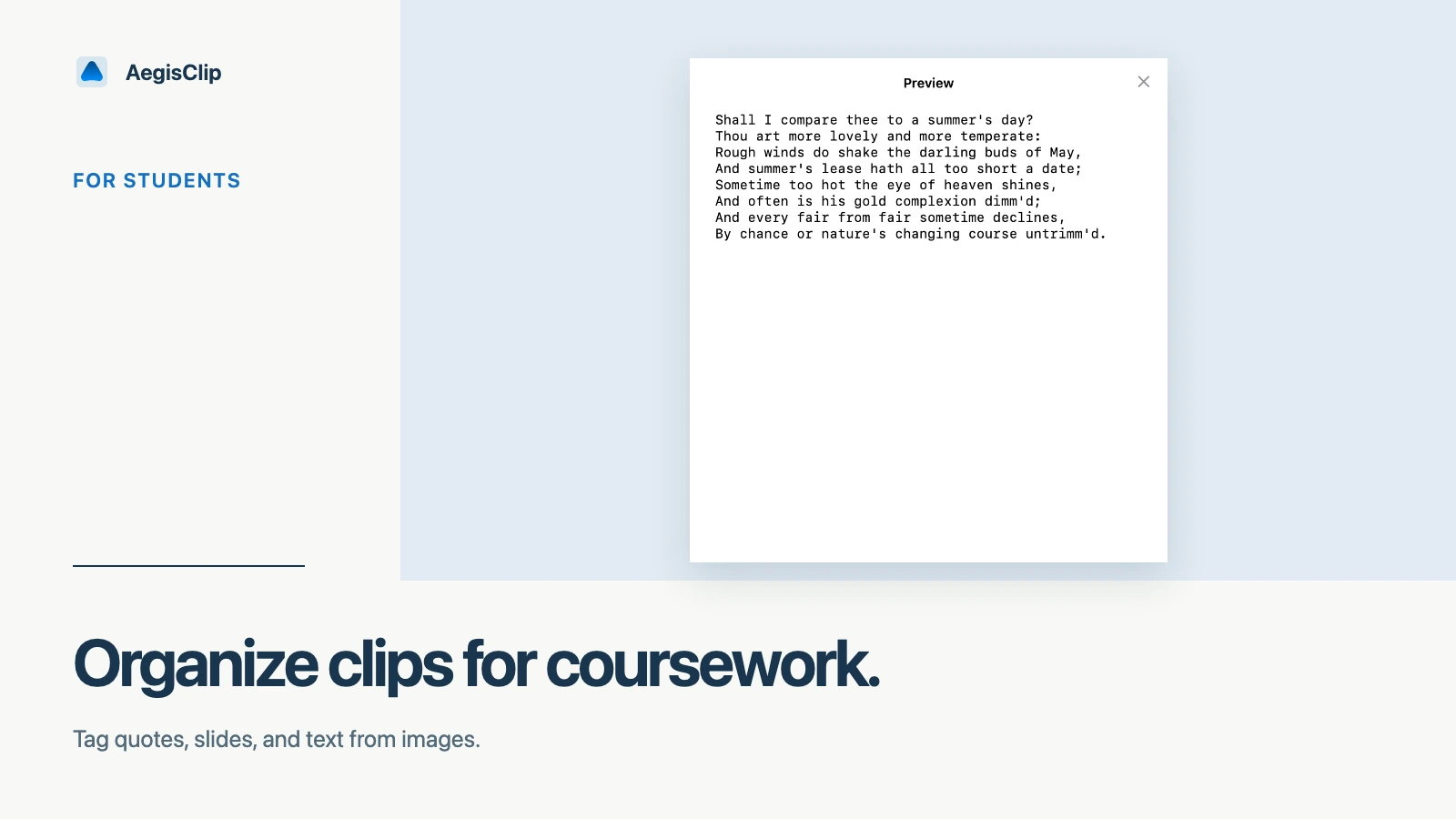 Clipboard Manager for Students