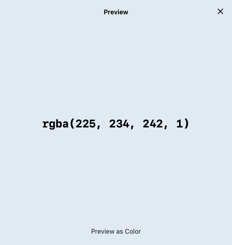 AegisClip color preview for an RGBA clipboard value