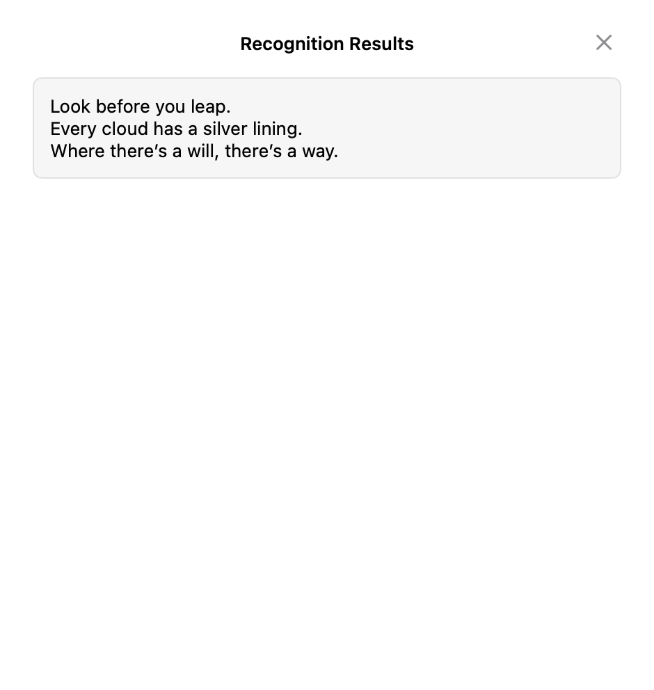 AegisClip OCR recognition results with extracted text ready to copy